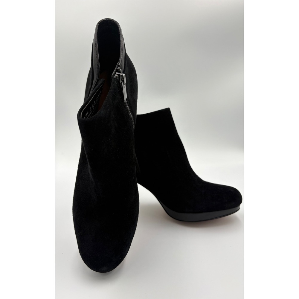 Clarks Artisan Delsie Stella Black Suede Platform Ankle Boots 10M